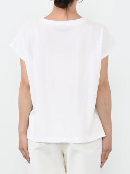 【汗染み防止】フラワーグラフィックTシャツ　[通常]