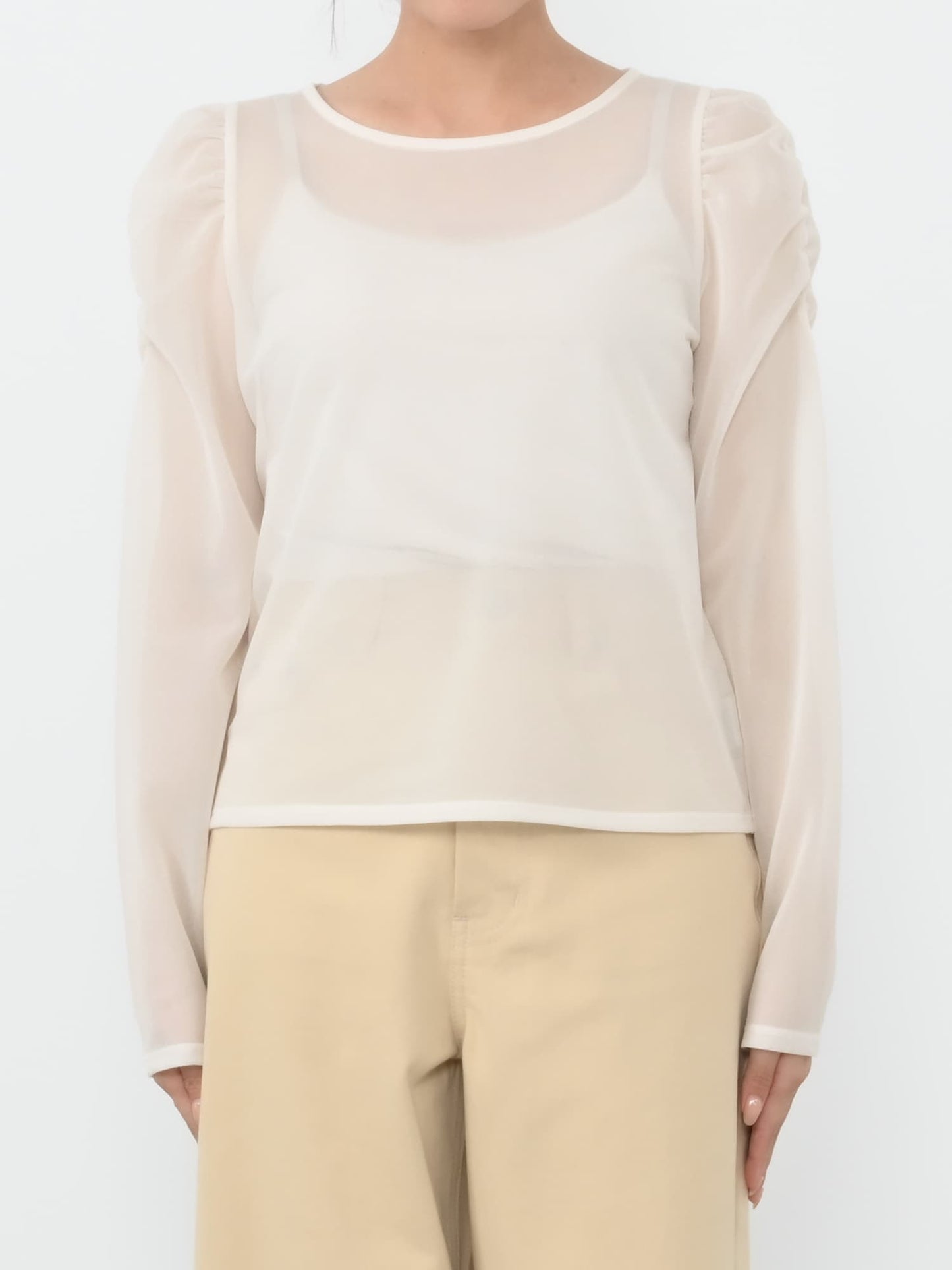 ※こちらが実物のカラーに一番お色味が近くなっております。（アイボリー）<br>149cm | B:77 W:60 H:83 股下:68.5 | ワンサイズ着用