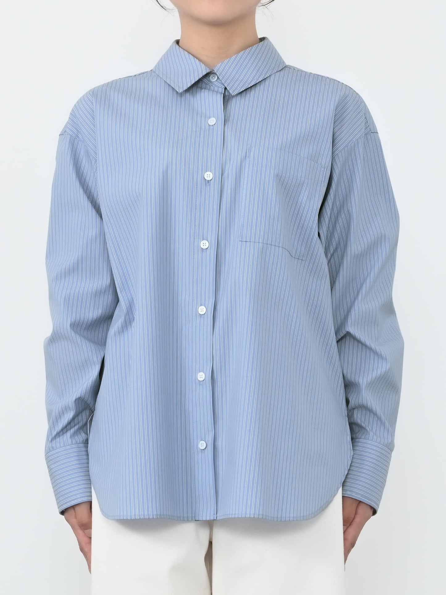 ※こちらが実物のカラーに一番お色味が近くなっております。（ブルーストライプ）<br>143cm | B:73 W:60 H:81 股下:65  | ワンサイズ着用