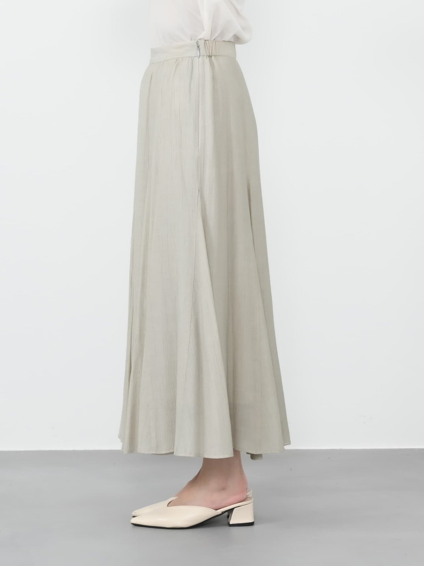 ソフトワッシャーランダムマチフレアスカート-short & regular　[通常]