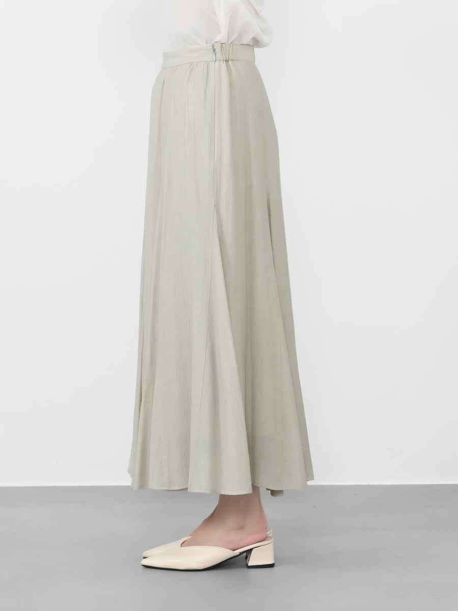 ソフトワッシャーランダムマチフレアスカート-short & regular　[通常]