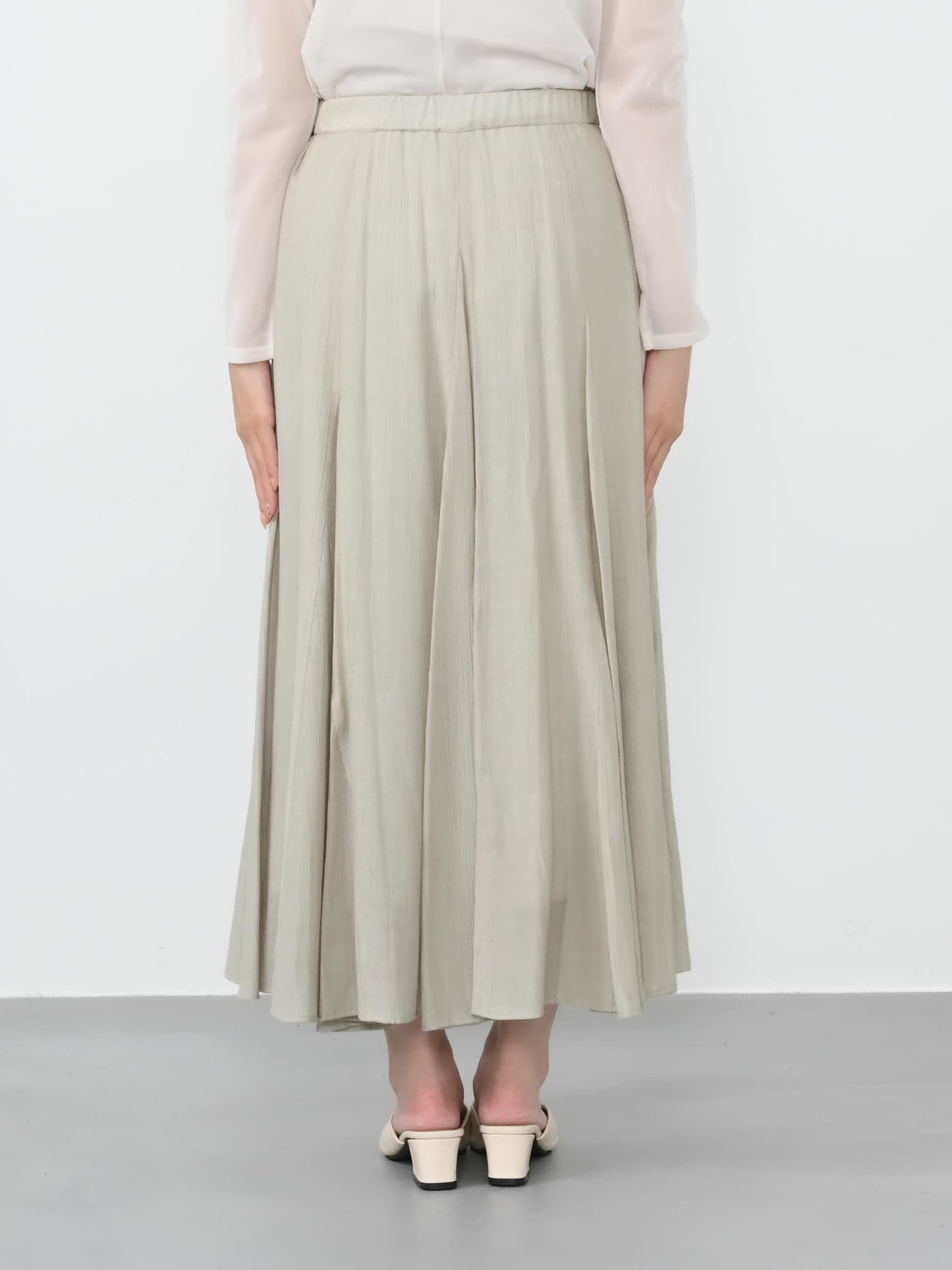 ソフトワッシャーランダムマチフレアスカート-short & regular　[通常]