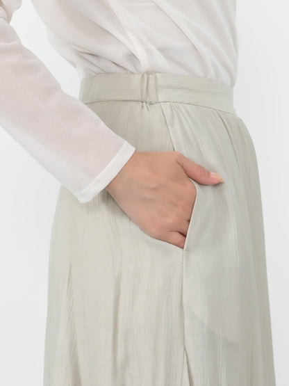 ソフトワッシャーランダムマチフレアスカート-short & regular　[通常]