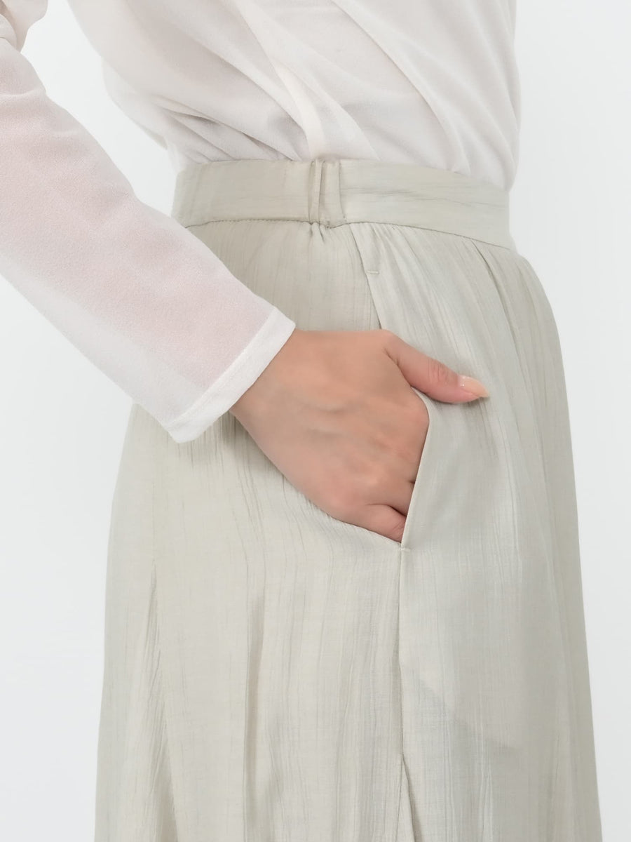 ソフトワッシャーランダムマチフレアスカート-short & regular　[通常]