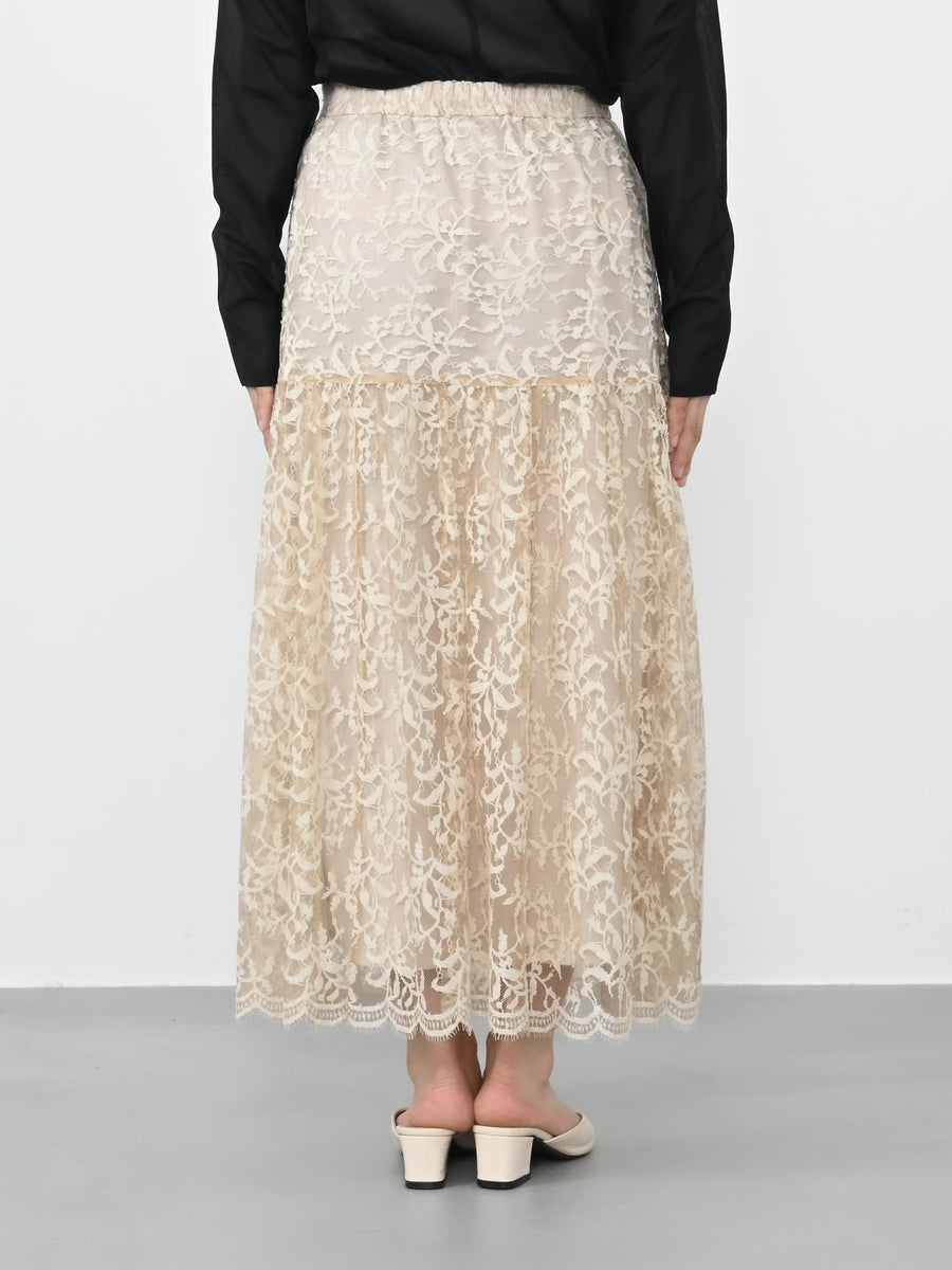 スカラップヘムレーススカート-short & regular　[通常]