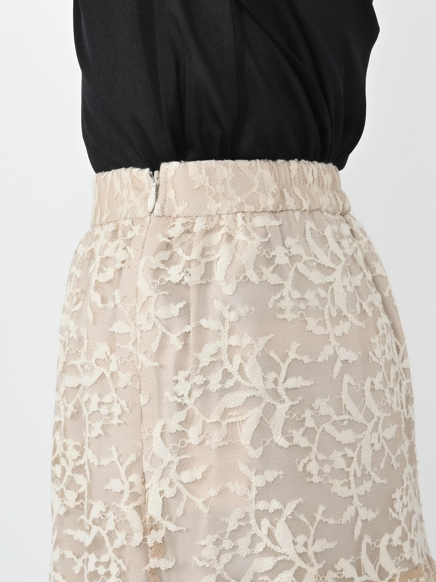 スカラップヘムレーススカート-short & regular　[通常]