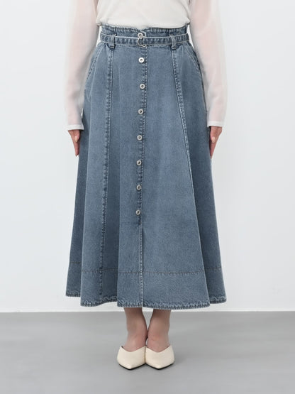 ※こちらが実物のカラーに一番お色味が近くなっております。（ライトインディゴ）<br>149cm | B:77 W:60 H:83 股下:68.5 | regular-XS着用 (ヒールの高さ:3.5cm)