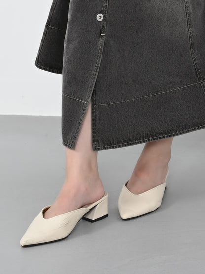 シームフレアデニムスカート-short & regular　[通常]