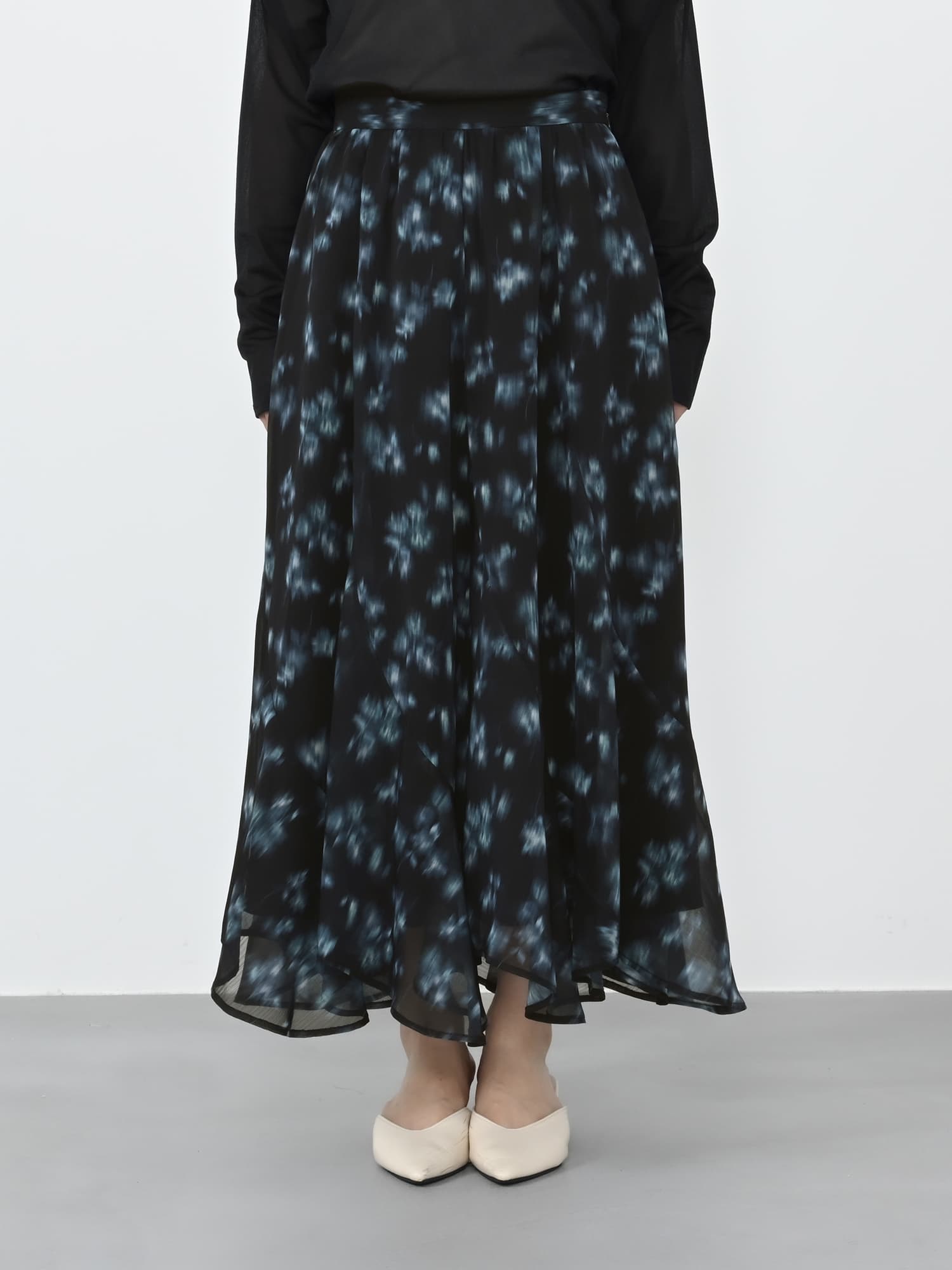 cohina シェードフラワーエスカルゴスカートregular シェードフラワーエスカルゴスカート-short & regular | 小柄・低身長