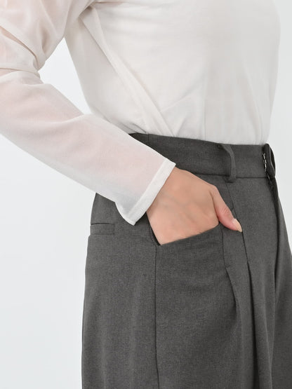 ツータックカーブパンツ-short & regular　[通常]