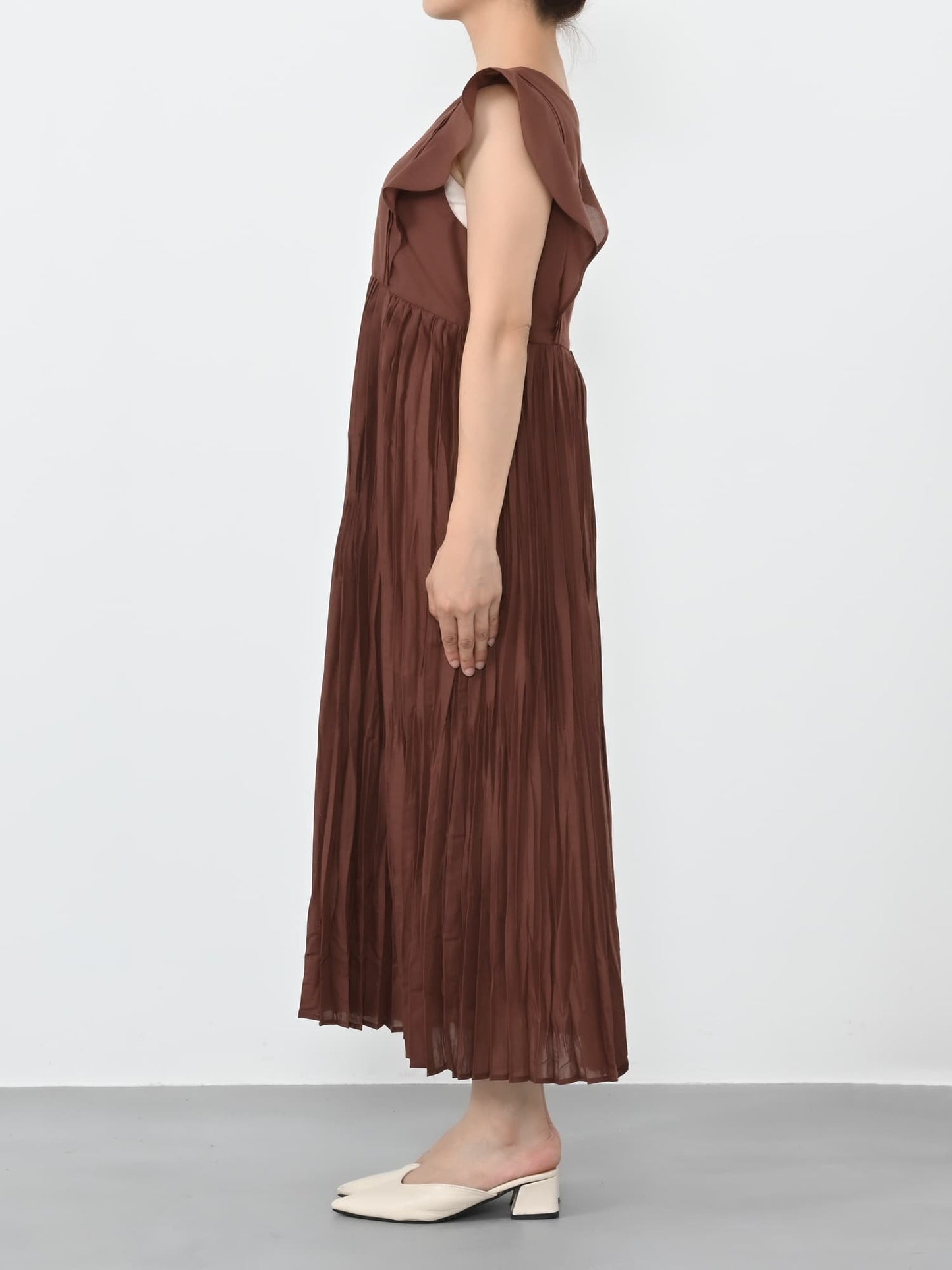 リンクルプリーツワンピース-short & regular　[通常]