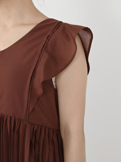 リンクルプリーツワンピース-short & regular　[通常]