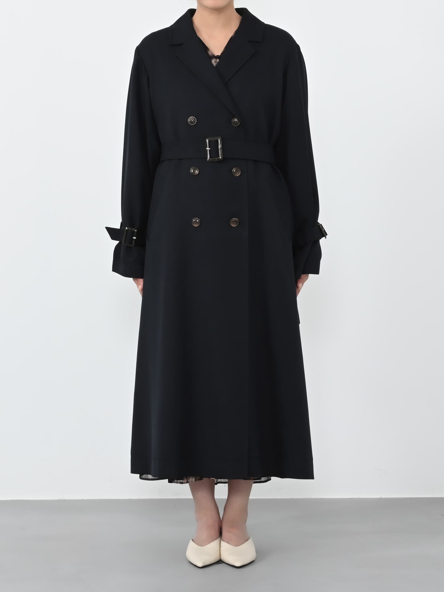 ベーシックとろみトレンチコート-short & regular | 小柄・低