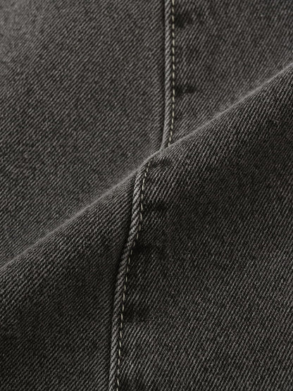 マチフレアデニムジャンパースカート-short & regular　[通常]