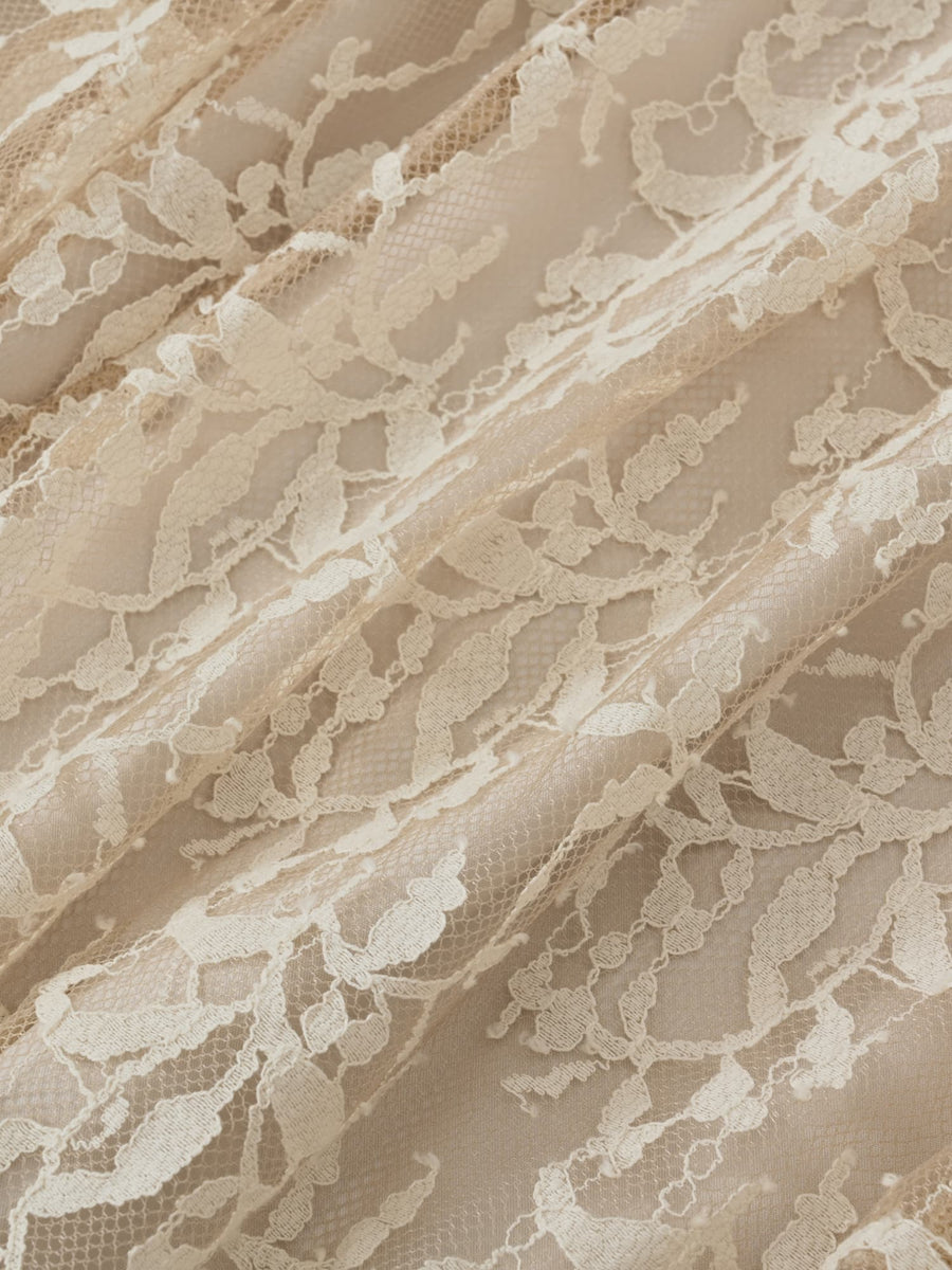 スカラップヘムレーススカート-short & regular　[通常]