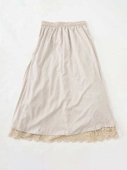 スカラップヘムレーススカート-short & regular　[通常]
