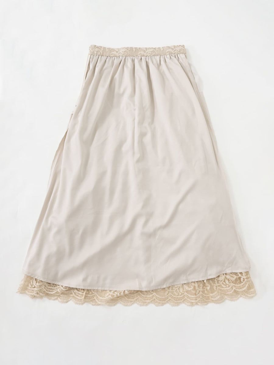 スカラップヘムレーススカート-short & regular　[通常]