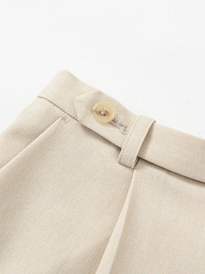 ナローベルトタックテーパードパンツ　[通常]