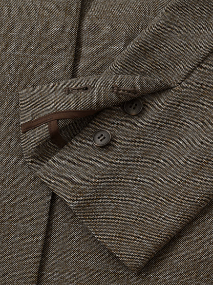 ベルト付きノーカラージャケット　[通常]