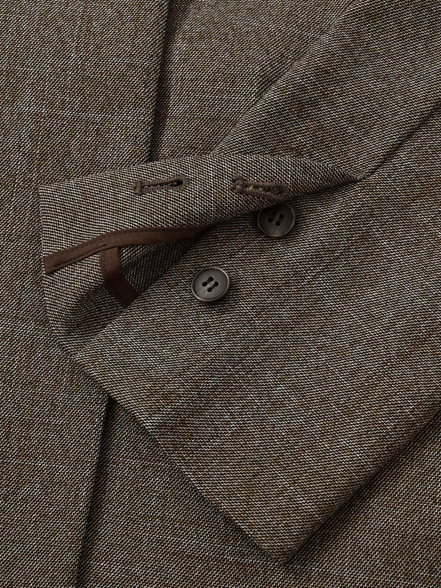 ベルト付きノーカラージャケット　[通常]