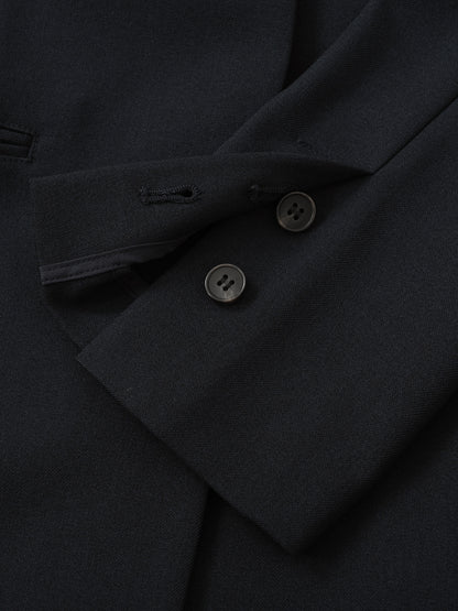 ベルト付きノーカラージャケット　[通常]