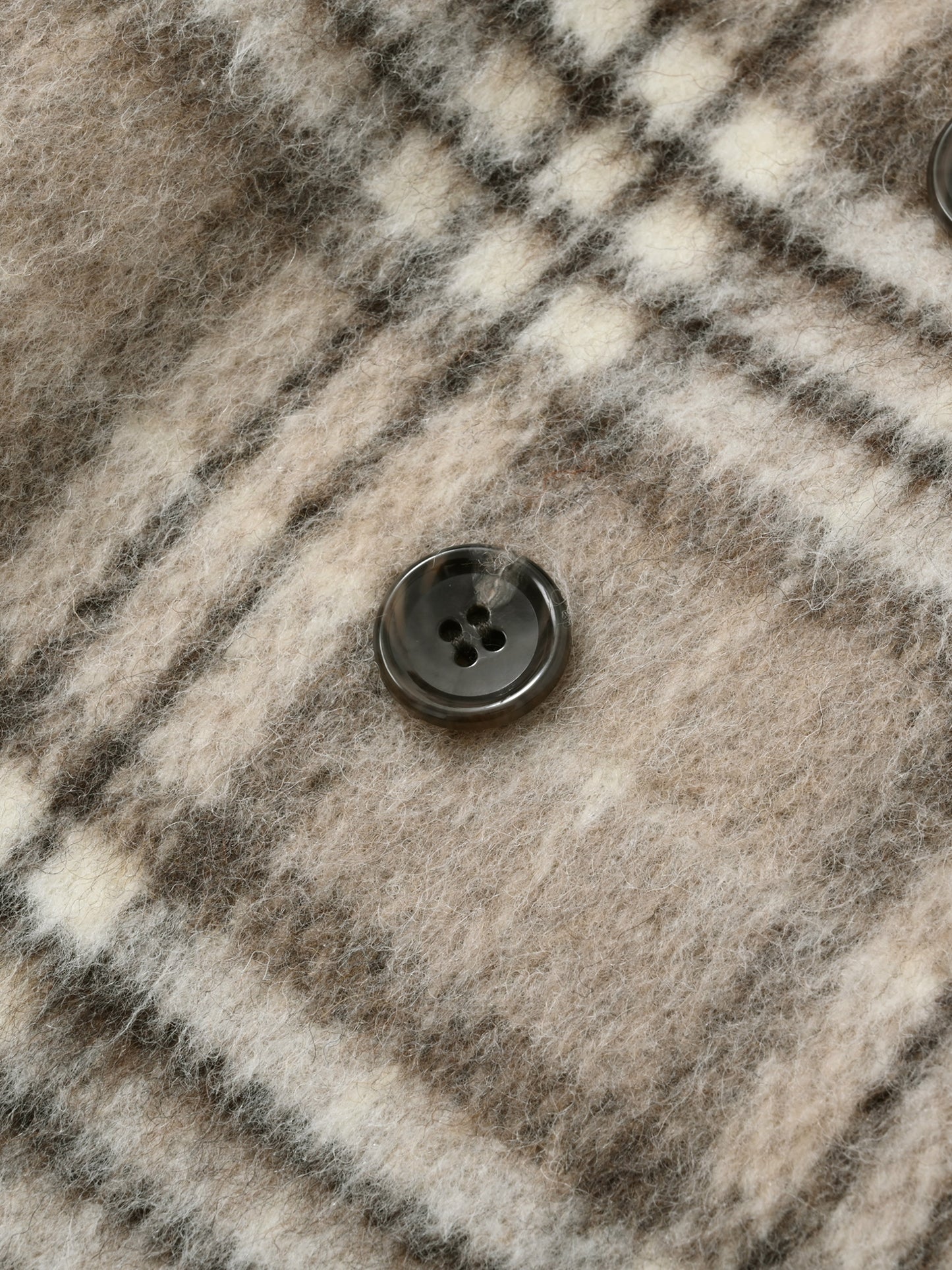 ウールシャギーチェックダブルコート　[通常]