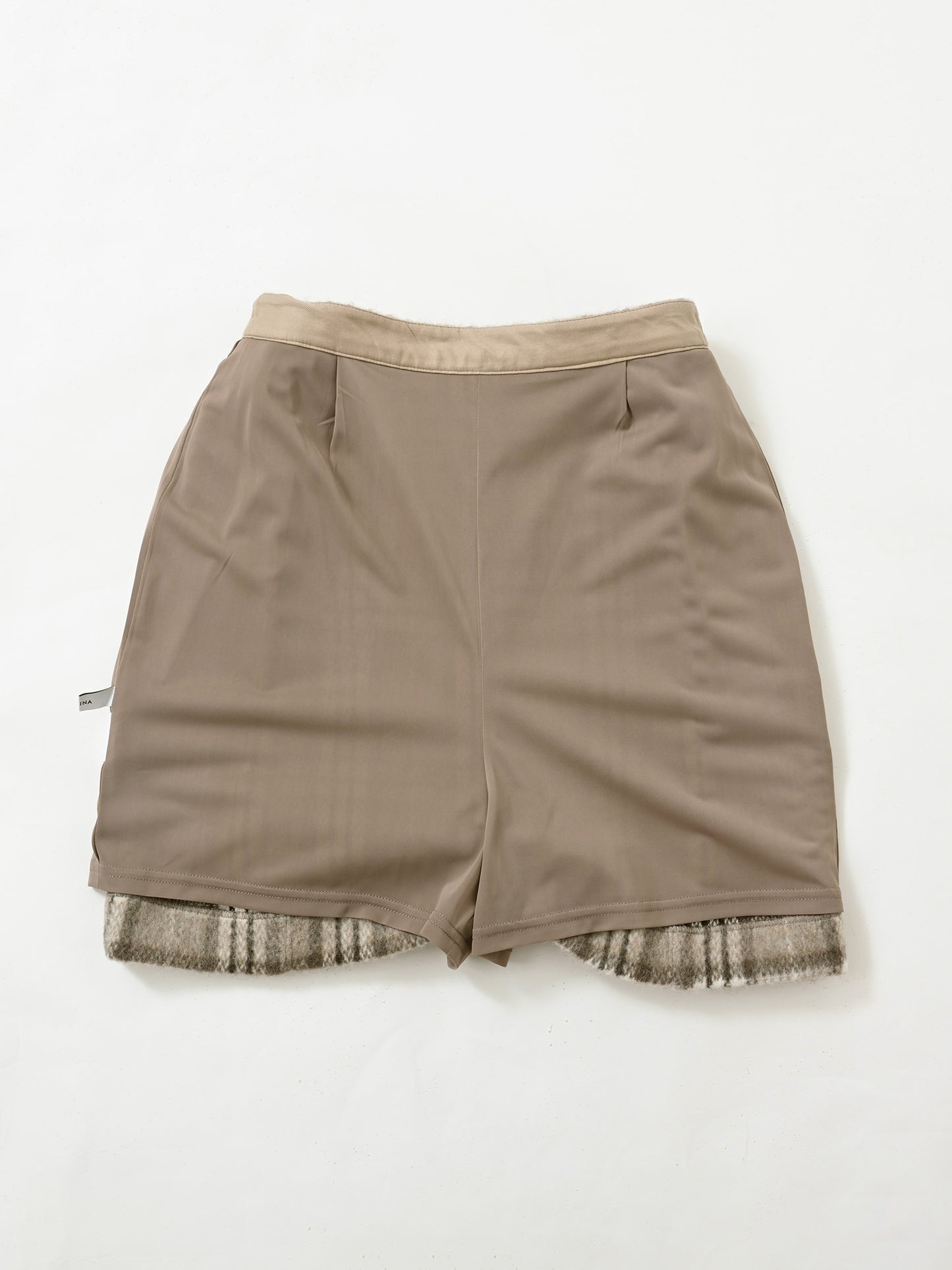 ウールシャギーチェックミニスカート　[通常]