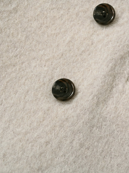 アルパカシャギーダブルコート　[通常]