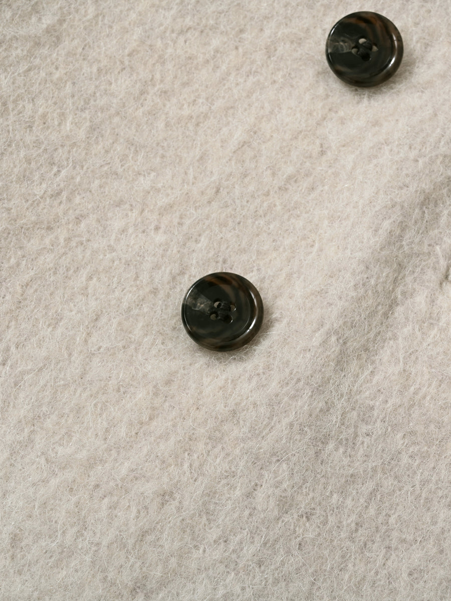 アルパカシャギーダブルコート　[通常]