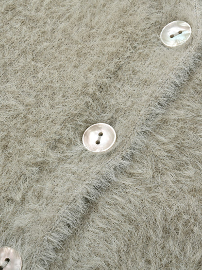 フェザーVネックカーディガン　[通常]