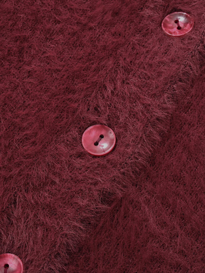 フェザーVネックカーディガン　[通常]