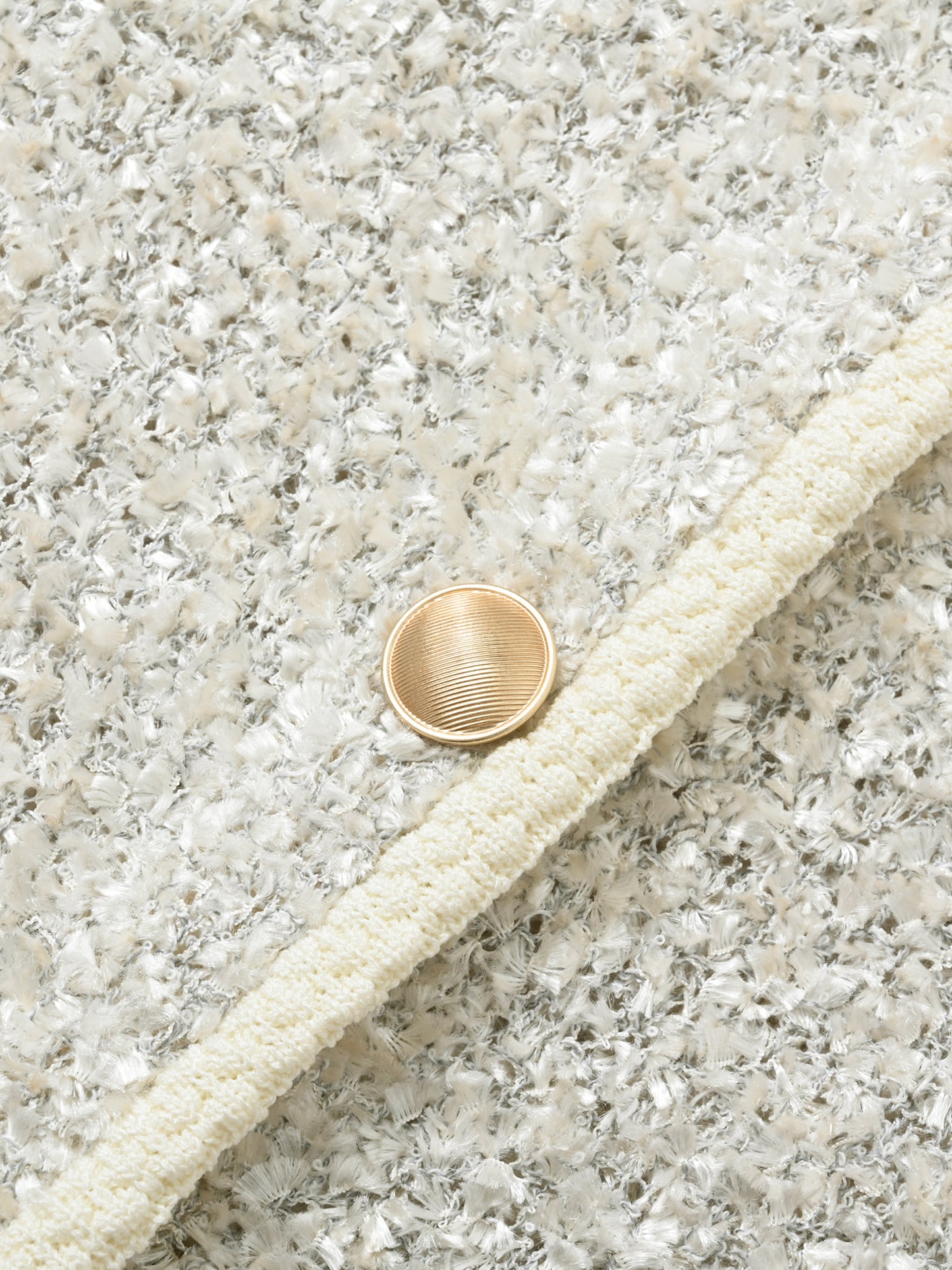 ツイードゴールドボタンニットカーディガン　[通常]