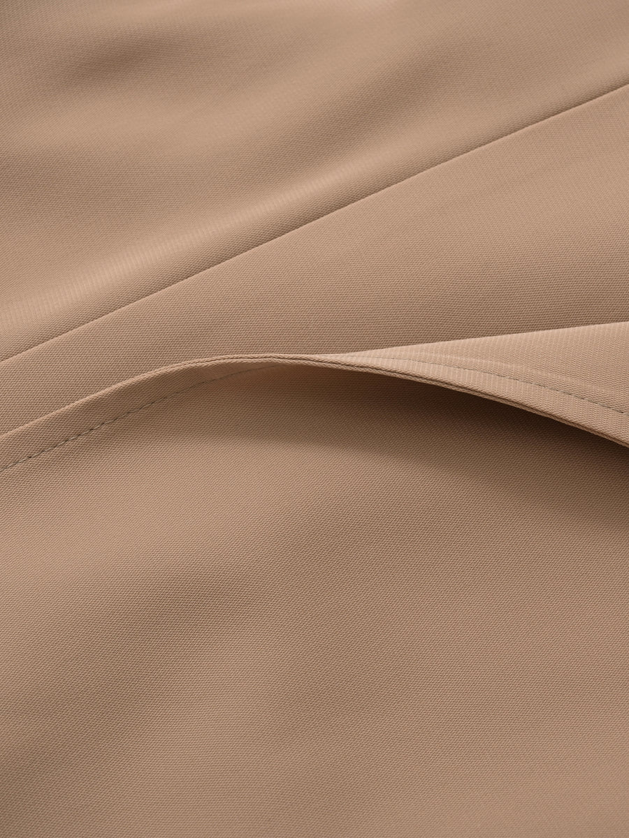 ラッフルとろみジレワンピース-short & regular　[通常]