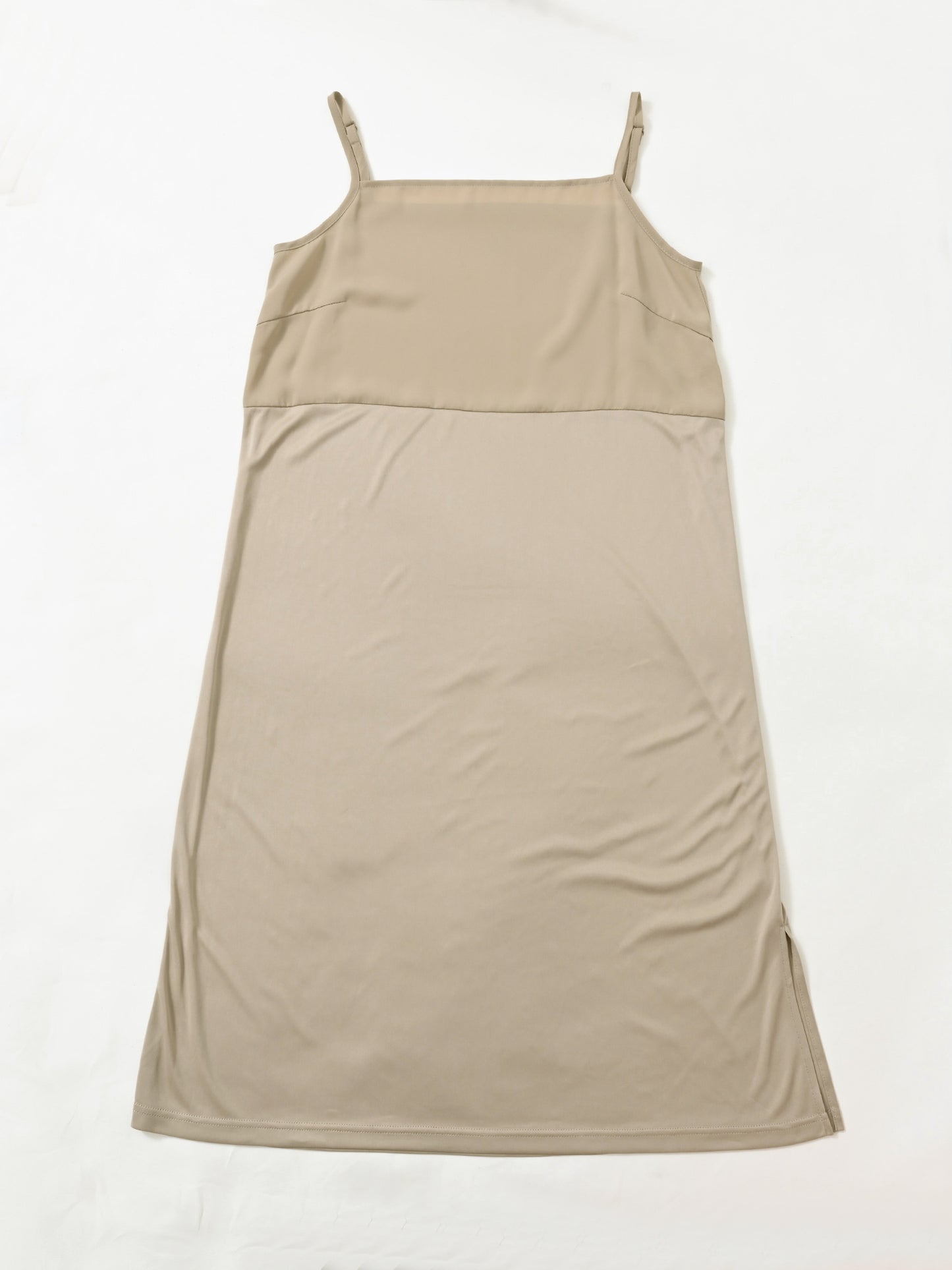 ラッフルとろみジレワンピース-short & regular　[通常]