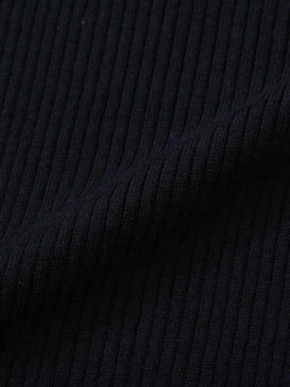 シルクウールボートネックリブニット　[通常]