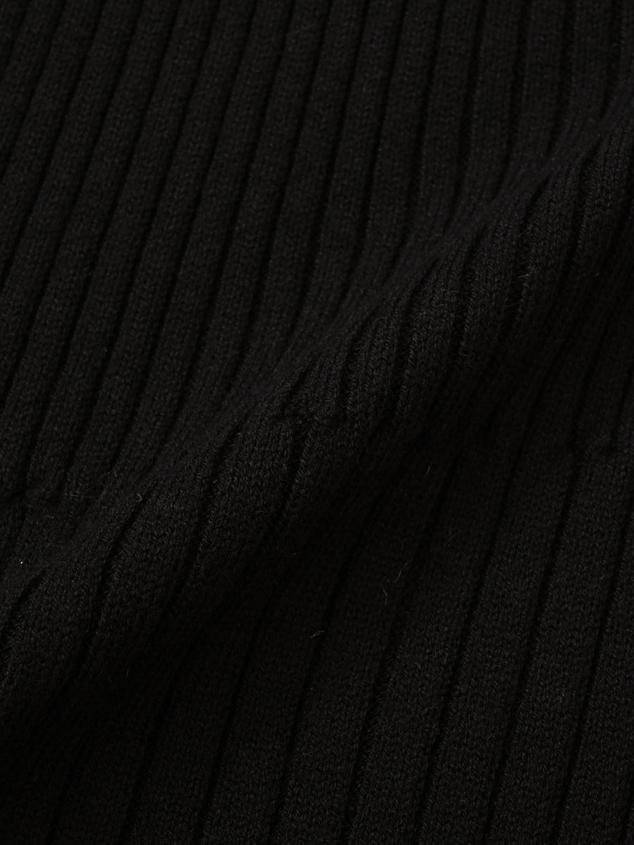 ウォッシャブルウールリブIラインスカート-short & regular　[通常]