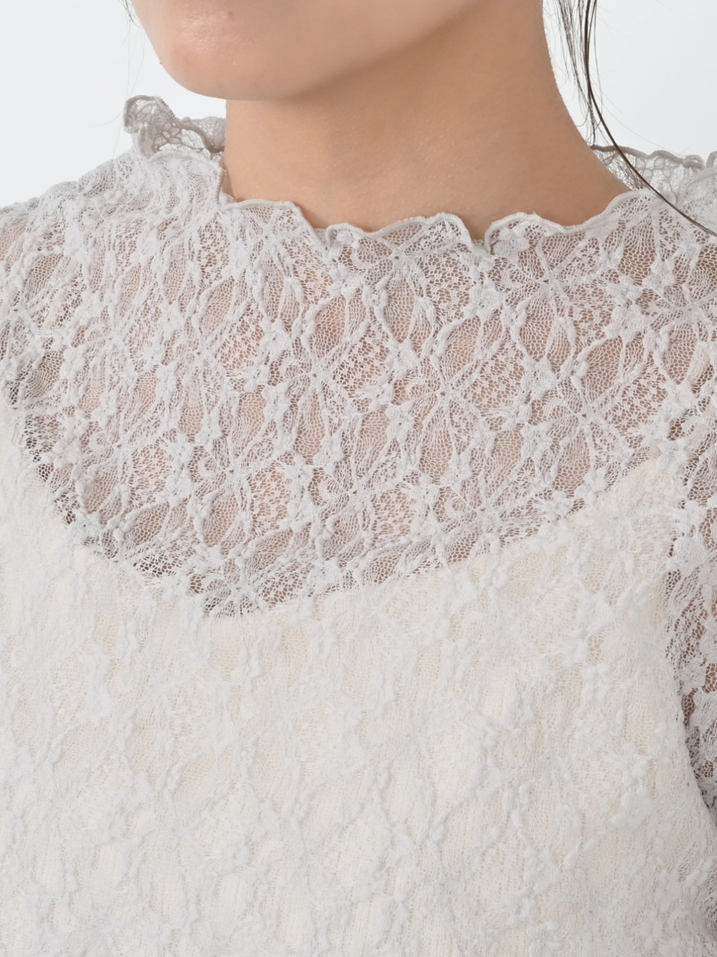 ストレッチレースカットソー　[通常]