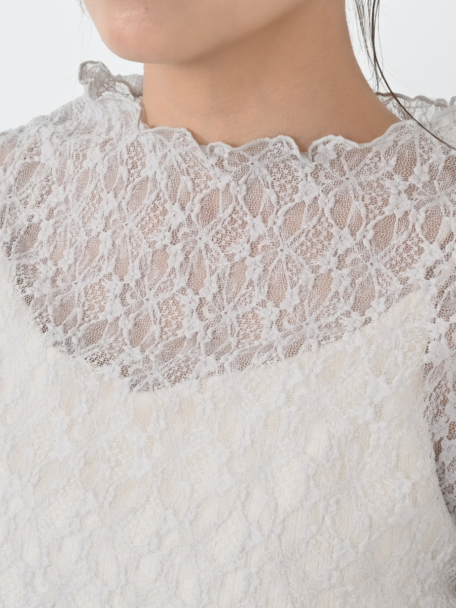 ストレッチレースカットソー　[通常]