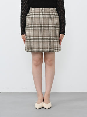 ※こちらが実物のカラーに一番お色味が近くなっております。（チェック）<br>150cm | B:78 W:56 H:74 股下:69  | XS着用 (ヒールの高さ:3.5cm)