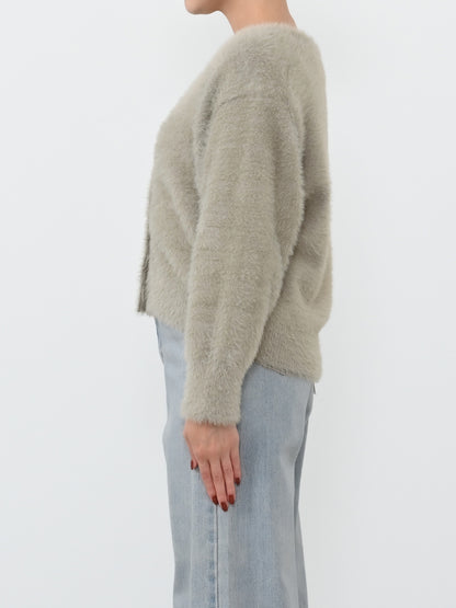 フェザーVネックカーディガン　[通常]