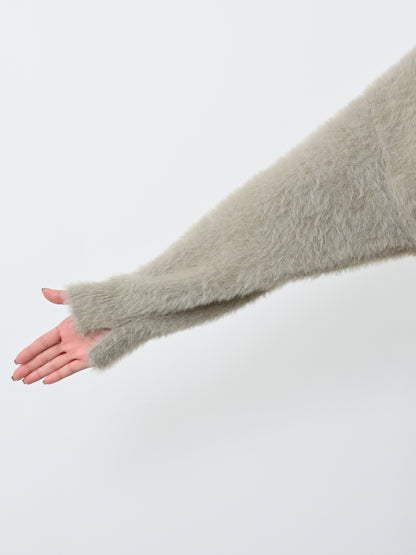 フェザーVネックカーディガン　[通常]