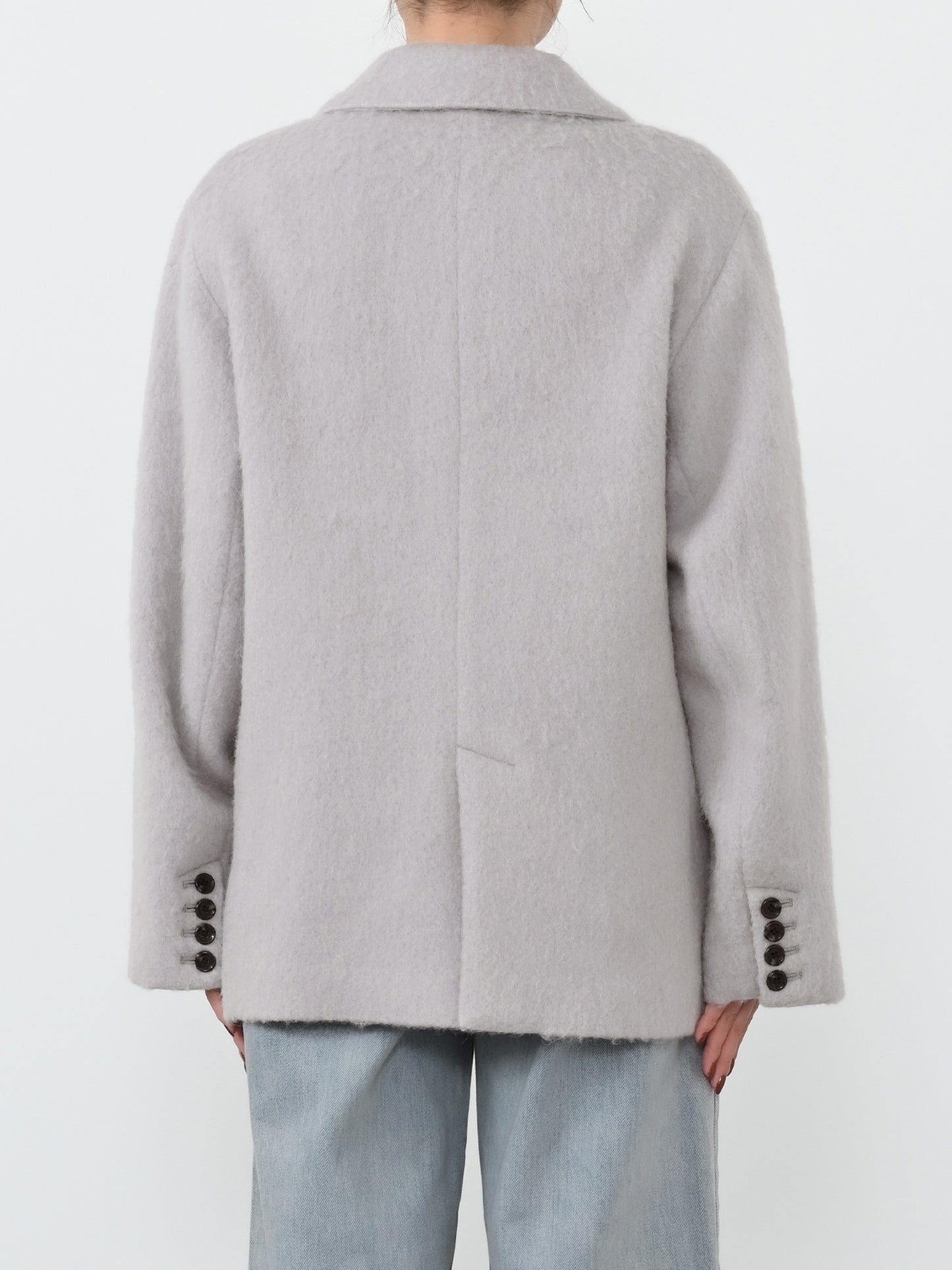 アルパカシャギーダブルコート　[通常]