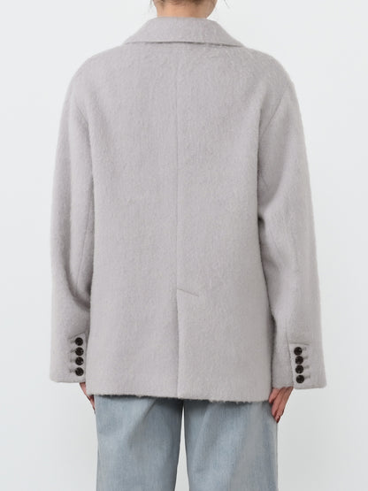 アルパカシャギーダブルコート　[通常]