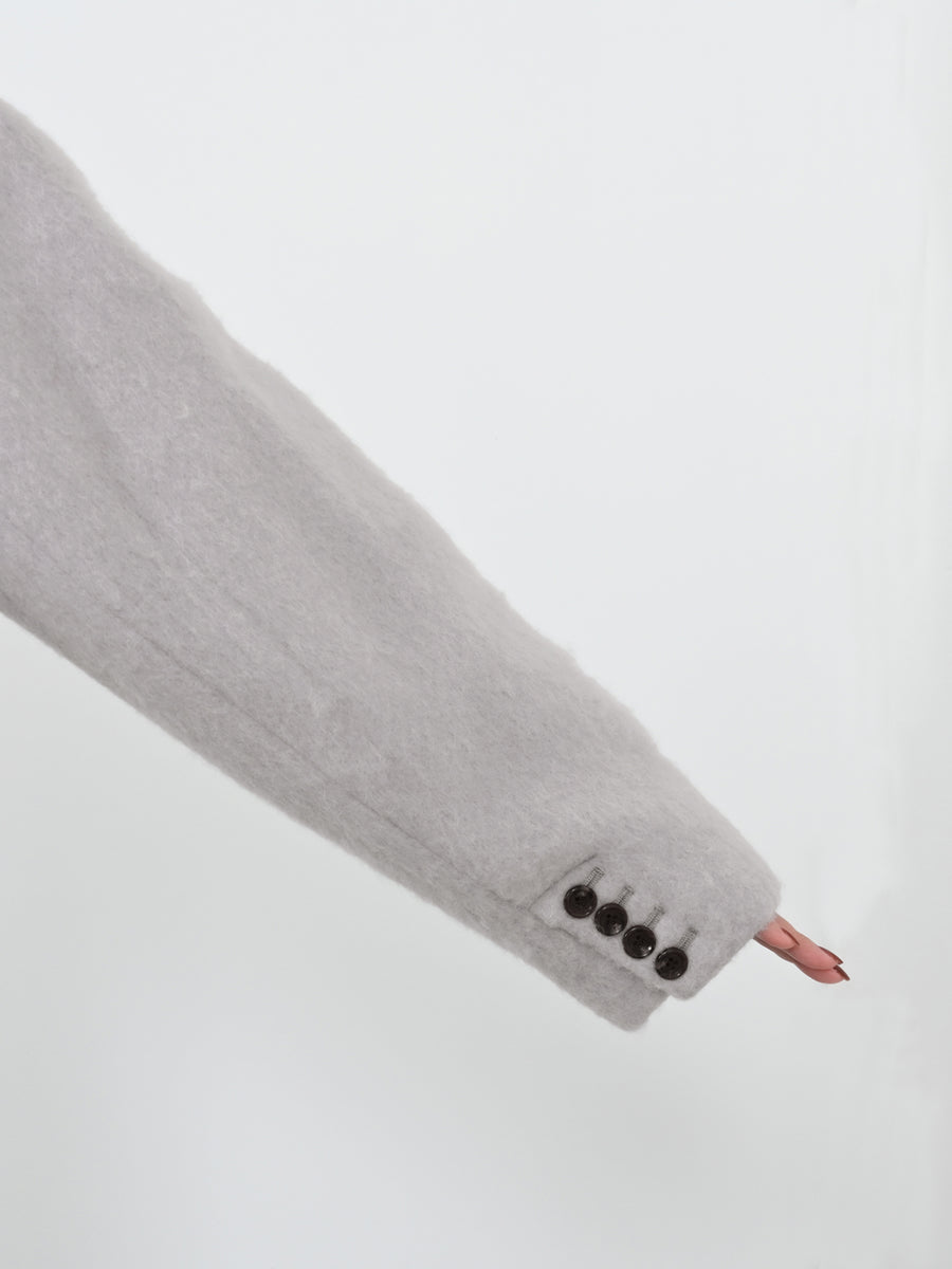 アルパカシャギーダブルコート　[通常]