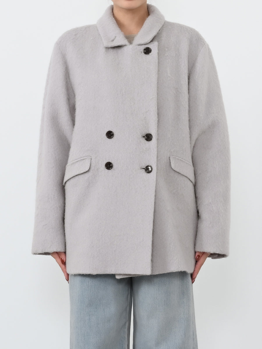 アルパカシャギーダブルコート　[通常]