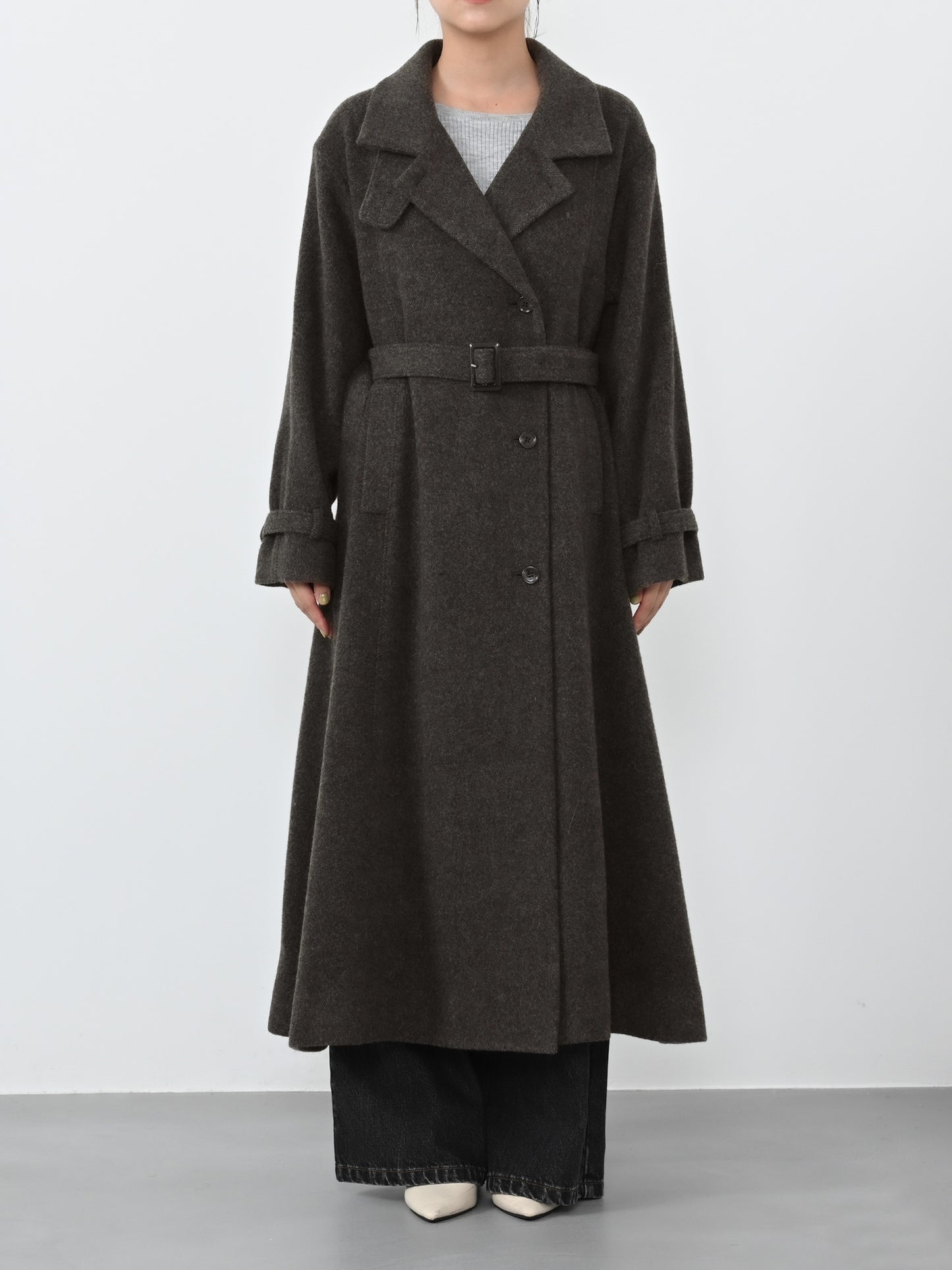 ※こちらが実物のカラーに一番お色味が近くなっております。（グレー（杢））<br>150cm | B:78 W:56 H:74 股下:69  | regular着用