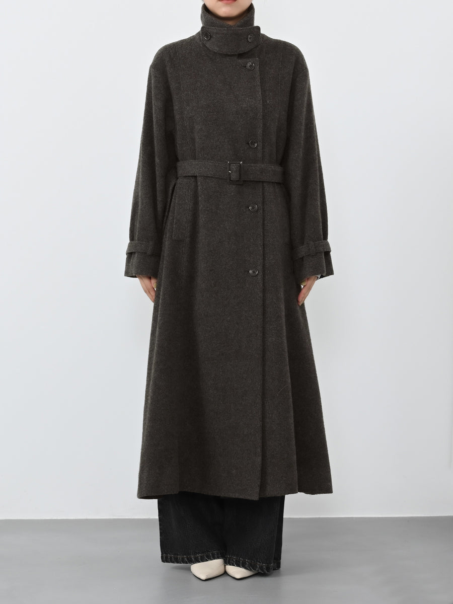 ＜sweetweb掲載＞セミダブルバックフレアウールコート-short & regular　[通常]
