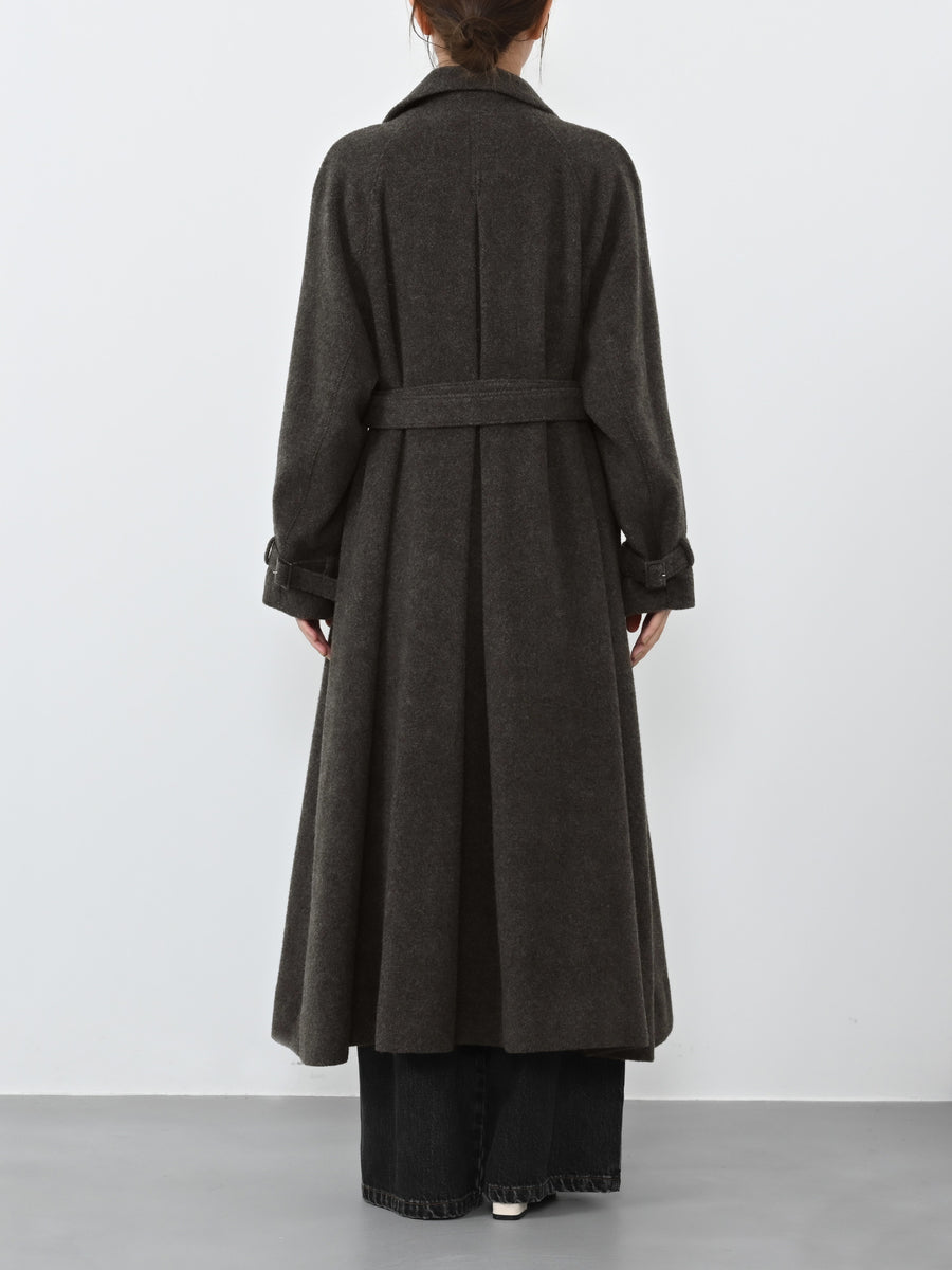 ＜sweetweb掲載＞セミダブルバックフレアウールコート-short & regular　[通常]