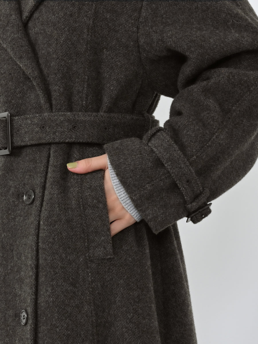 ＜sweetweb掲載＞セミダブルバックフレアウールコート-short & regular　[通常]