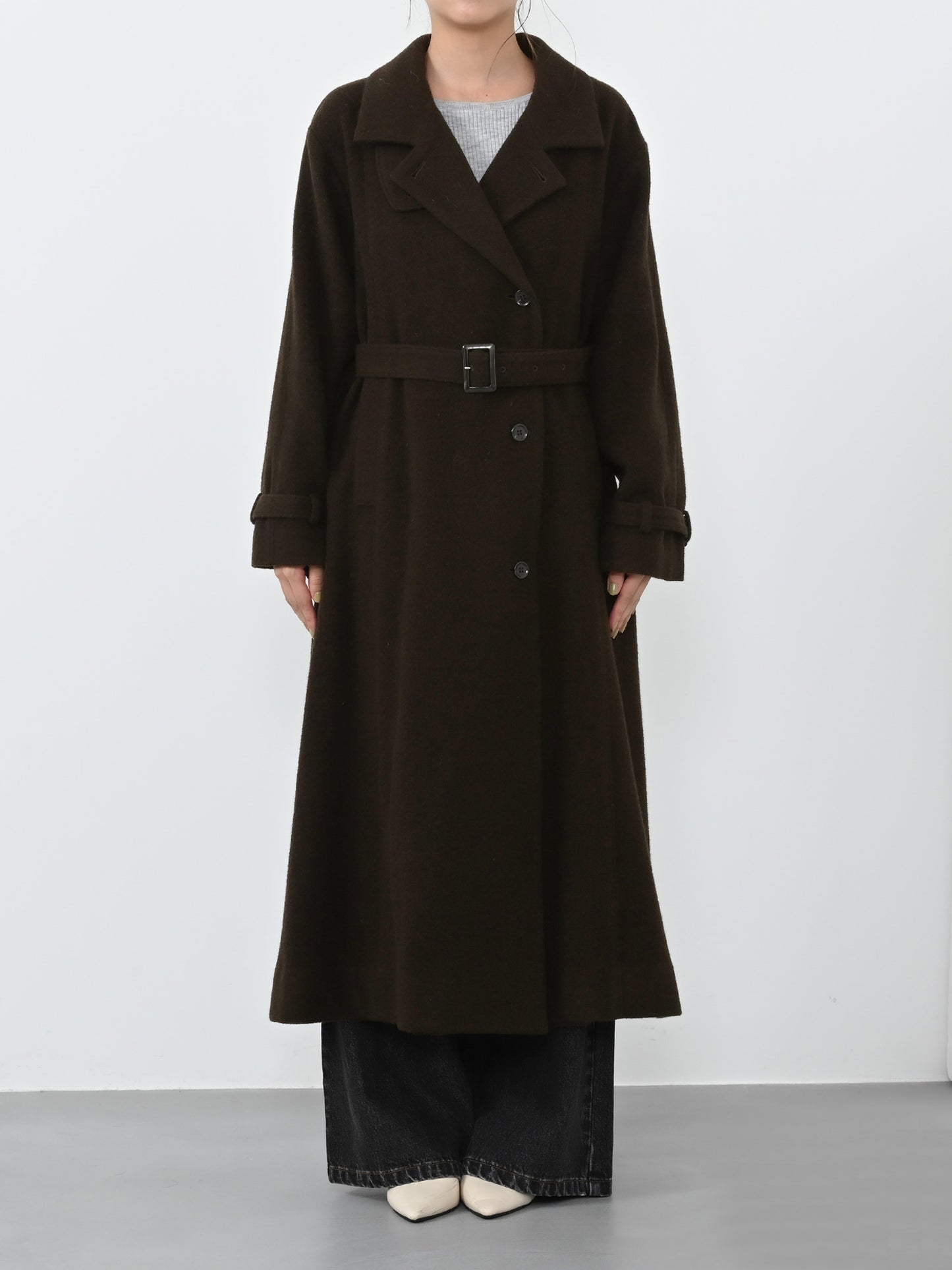 ※こちらが実物のカラーに一番お色味が近くなっております。（ブラウン（杢））<br>150cm | B:78 W:56 H:74 股下:69  | regular着用